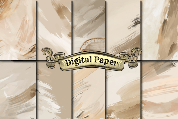 Abstract Brush Stroke Digital Papers
