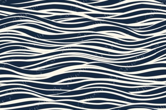 Abstract Waves Seamless Pattern