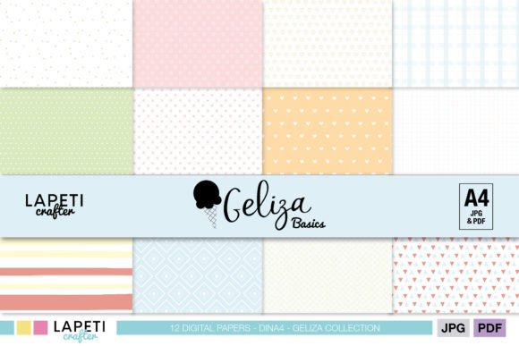 Basic Pattern Digital Paper for Baby