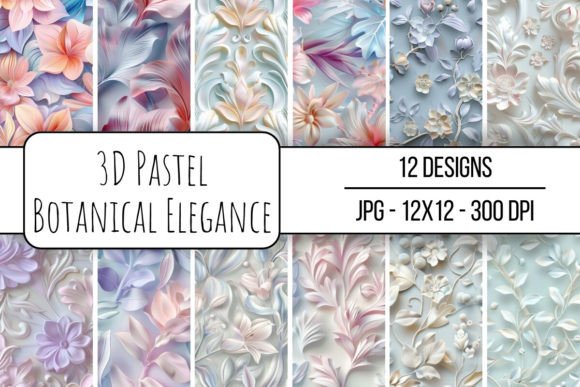 Bringing Soft Life to Your Projects with 3D Pastel Botanical Elegance