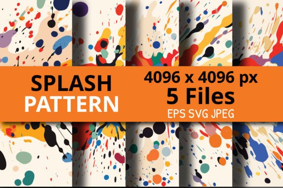 Colorful Paint Splash Pattern: A Vibrant Design Asset