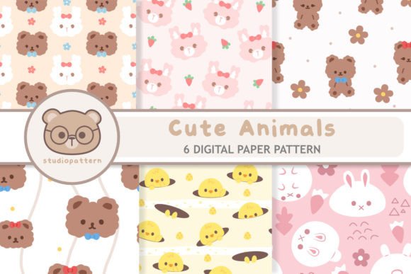 Cute Animals Seamless Pattern: Elevate Your Creative Projects with High-Quality Design