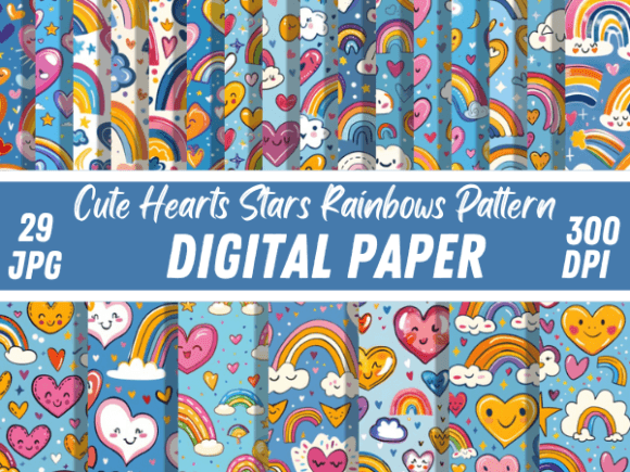 Cute Kawaii Hearts Stars Rainbow Pattern: A Strategic Asset for Digital Creators and Brand Builders