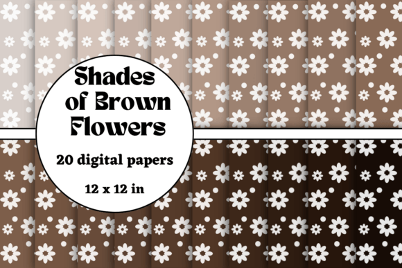 Elevating Digital Craftsmanship with Shades of Brown Flowers Digital Papers