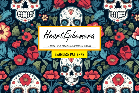 Floral Skull Hearts Seamless Pattern Art: A Comprehensive Guide to Blending Edge and Elegance
