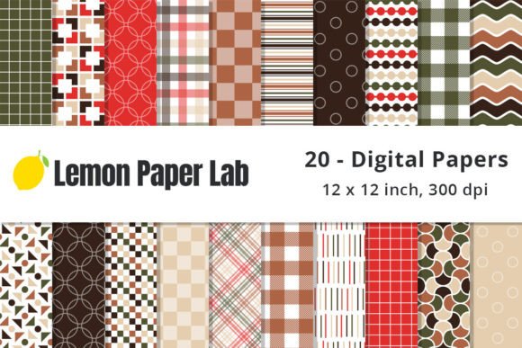 Integrating Red, Green Brown Geometric Backgrounds into Modern Digital Design
