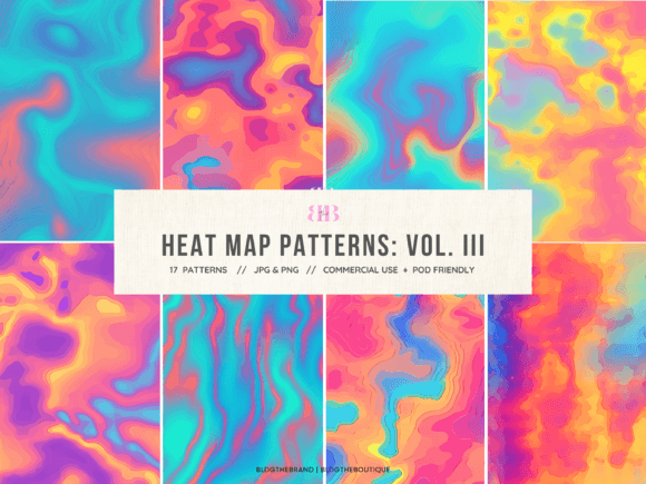 Pastel Abstract Thermal Heat Map Pattern