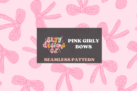 Pink Girly Bows Seamless Pattern