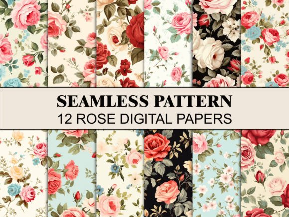 Rose Flowers Seamless Pattern Roses
