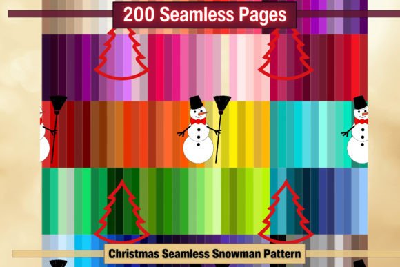 Seamless Snowman Pattern Backgrounds for Creative Projects