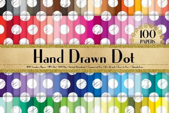 Seamless White HandDrawn Polka Dot Paper for Modern Design