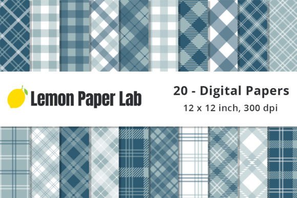 Teal and Blue Grey Plaid Pattern Papers: A Versatile Palette for Winter Creativity