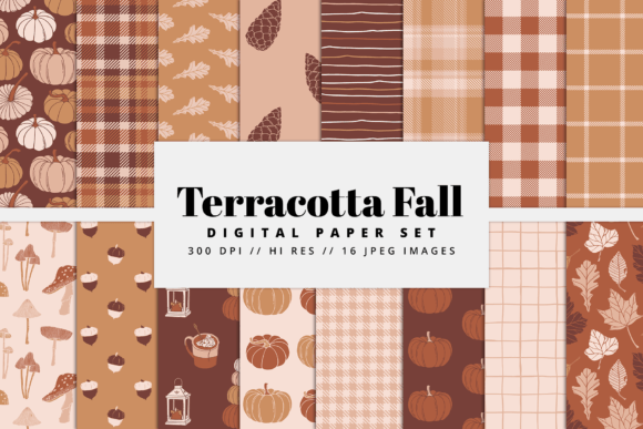 Terracotta Fall Digital Paper Set: A Strategic Asset for Seasonal Design Workflows