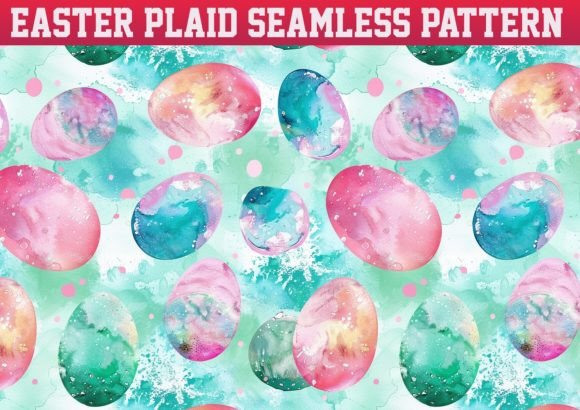 Watercolor Easter Egg Seamless Pattern